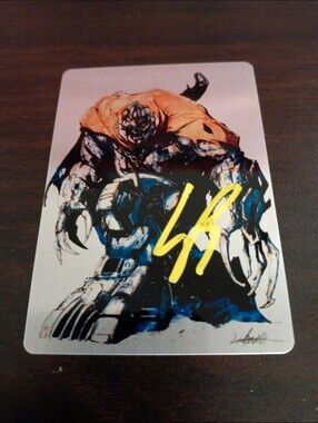 Transformers Megatron Metal card Signed by Livio Ramondelli with COA